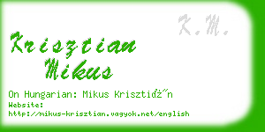 krisztian mikus business card